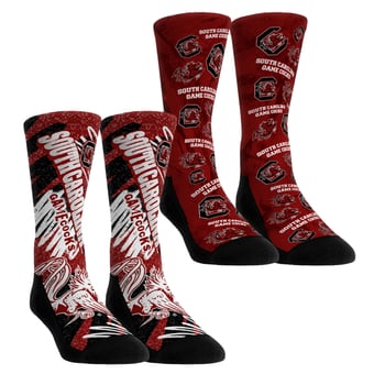 Unisex Rock Em South Carolina Gamecocks Two-Piece Team Blast Crew Socks Set
