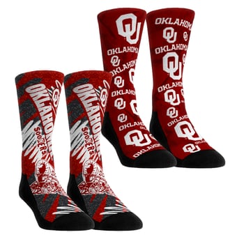 Unisex Rock Em Oklahoma Sooners Two-Piece Team Blast Crew Socks Set