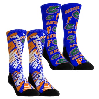 Unisex Rock Em Florida Gators Two-Piece Team Blast Crew Socks Set