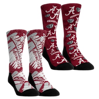 Unisex Rock Em Alabama Crimson Tide Two-Piece Team Blast Crew Socks Set