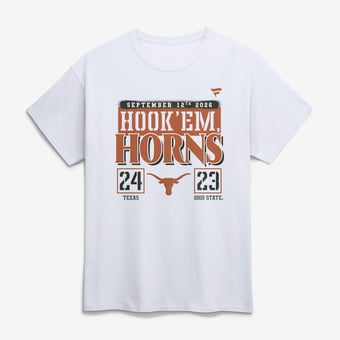 Men's White Texas Longhorns vs. Ohio State Buckeyes Score T-Shirt