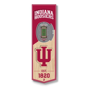 Indiana Hoosiers 6" x 19" 3D StadiumView Banner
