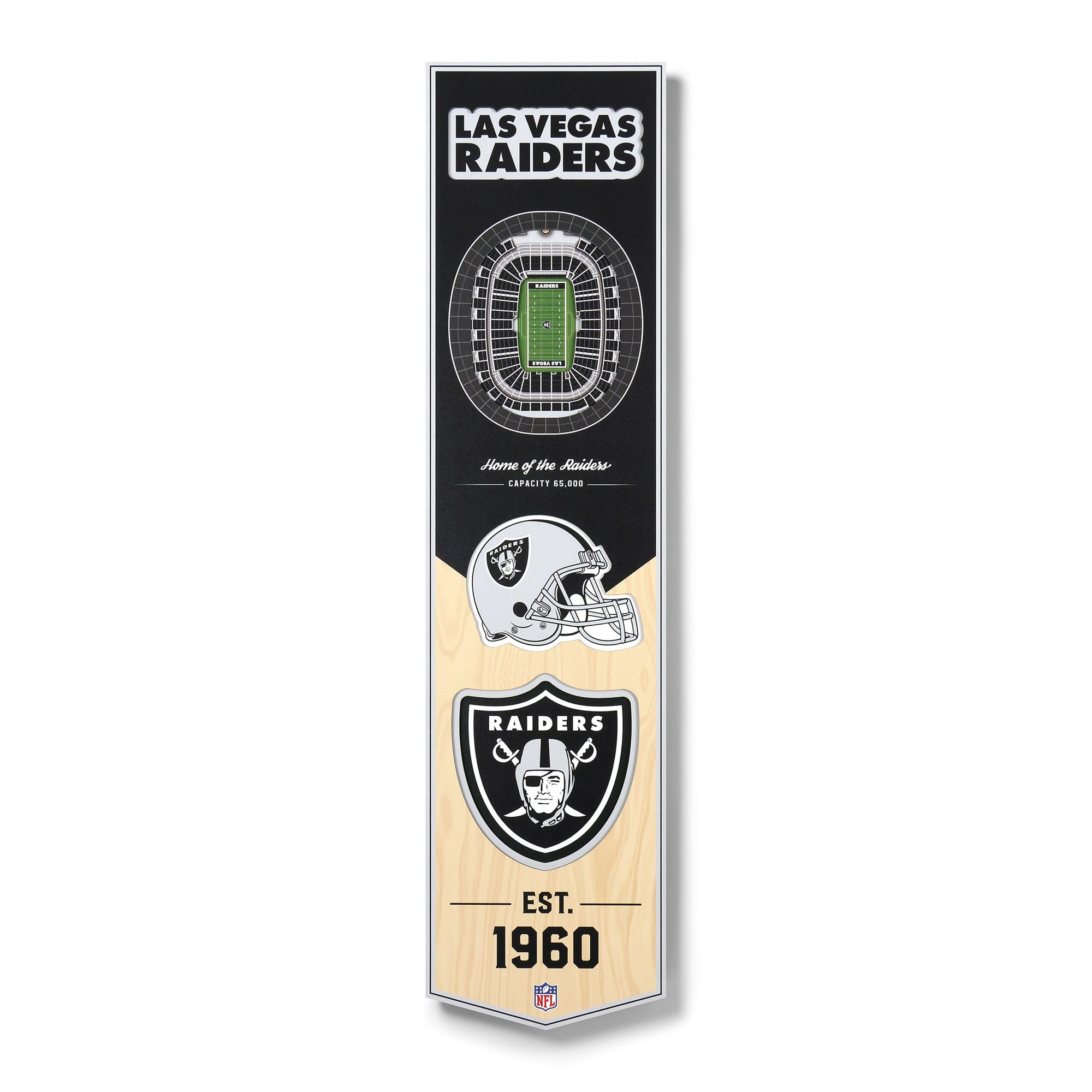 Las Vegas Raiders 8" x 32" 3D StadiumView Banner