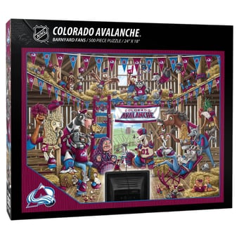 "Fanpoint Colorado Avalanche 18"" x 24"" Barnyard Fans 500-Piece Puzzle"