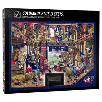 Fanpoint Columbus Blue Jackets 18" x 24" Barnyard Fans 500-Piece Puzzle