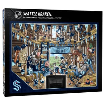 Fanpoint Seattle Kraken 18" x 24" Barnyard Fans 500-Piece Puzzle