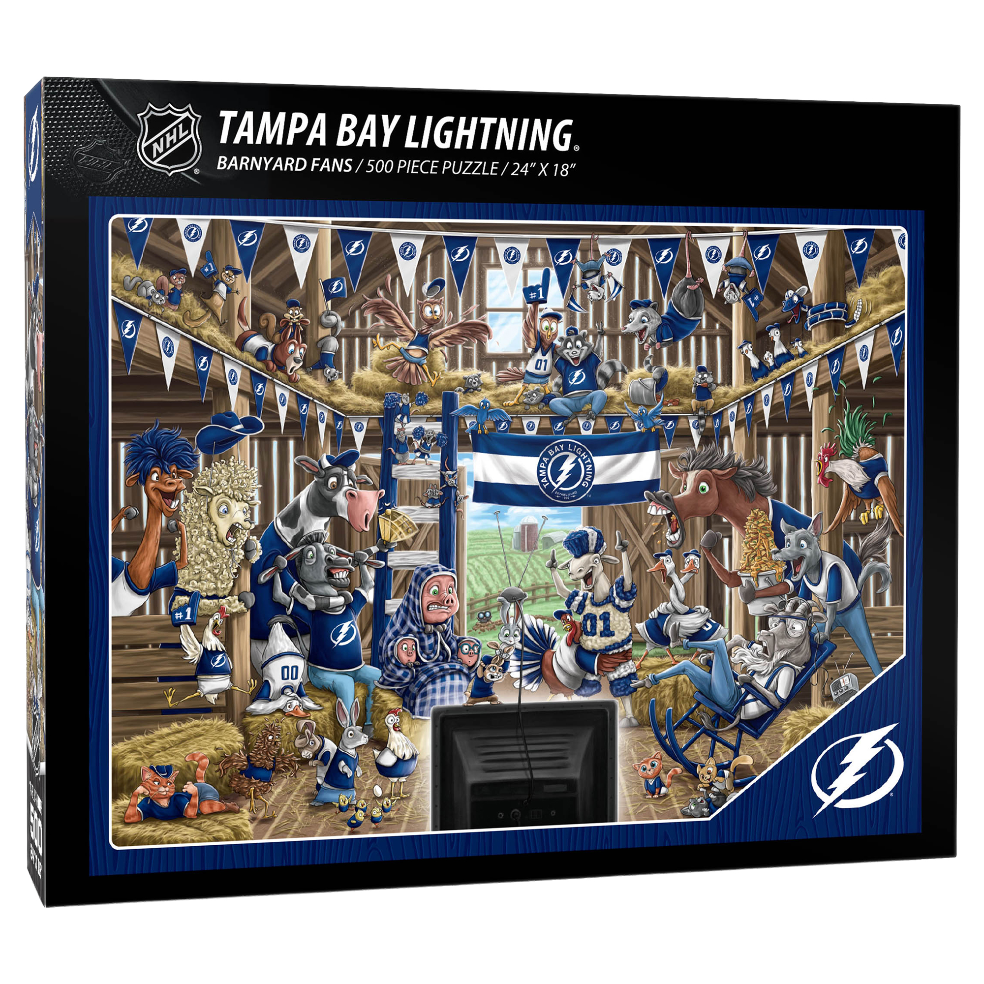 Fanpoint Tampa Bay Lightning 18" x 24" Barnyard Fans 500-Piece Puzzle