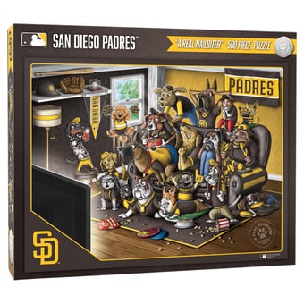 Fanpoint San Diego Padres Purebred Fans 18" x 24" A Real Nailbiter 500-Piece Puzzle