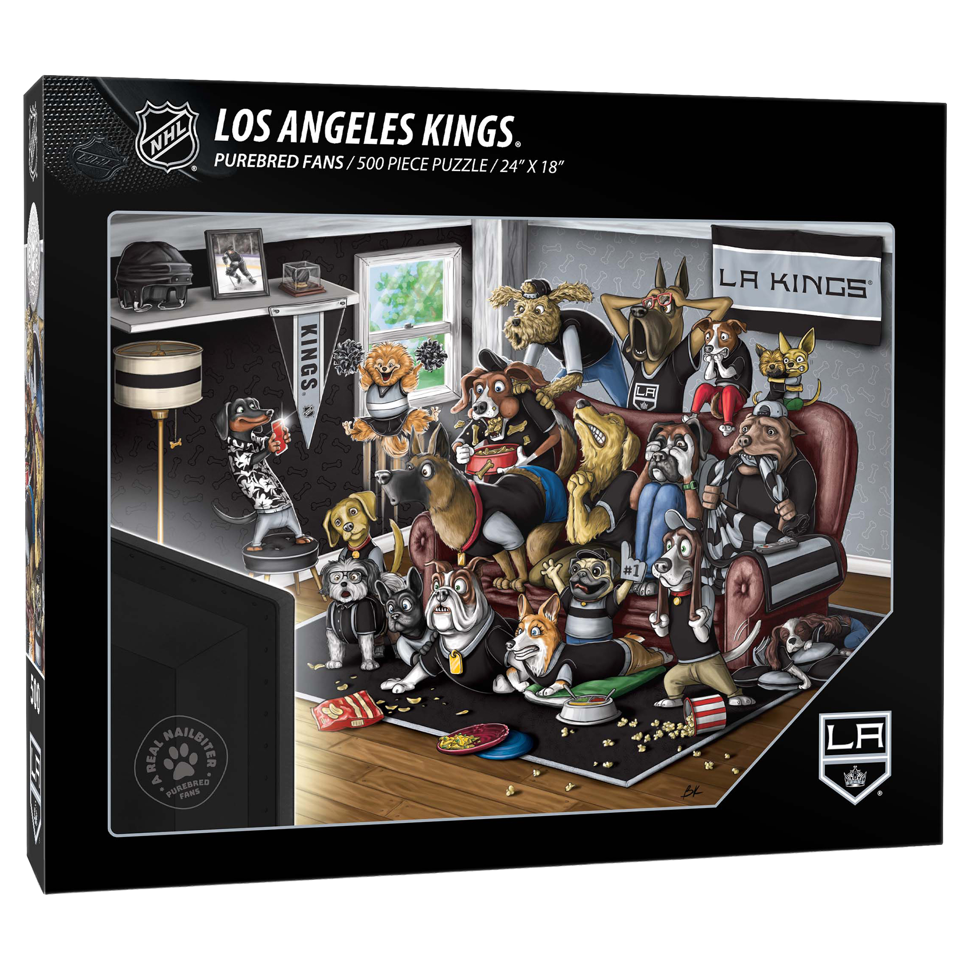 Fanpoint Los Angeles Kings Purebred Fans 18" x 24" A Real Nailbiter 500-Piece Puzzle