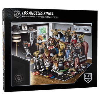 Fanpoint Los Angeles Kings Purebred Fans 18" x 24" A Real Nailbiter 500-Piece Puzzle
