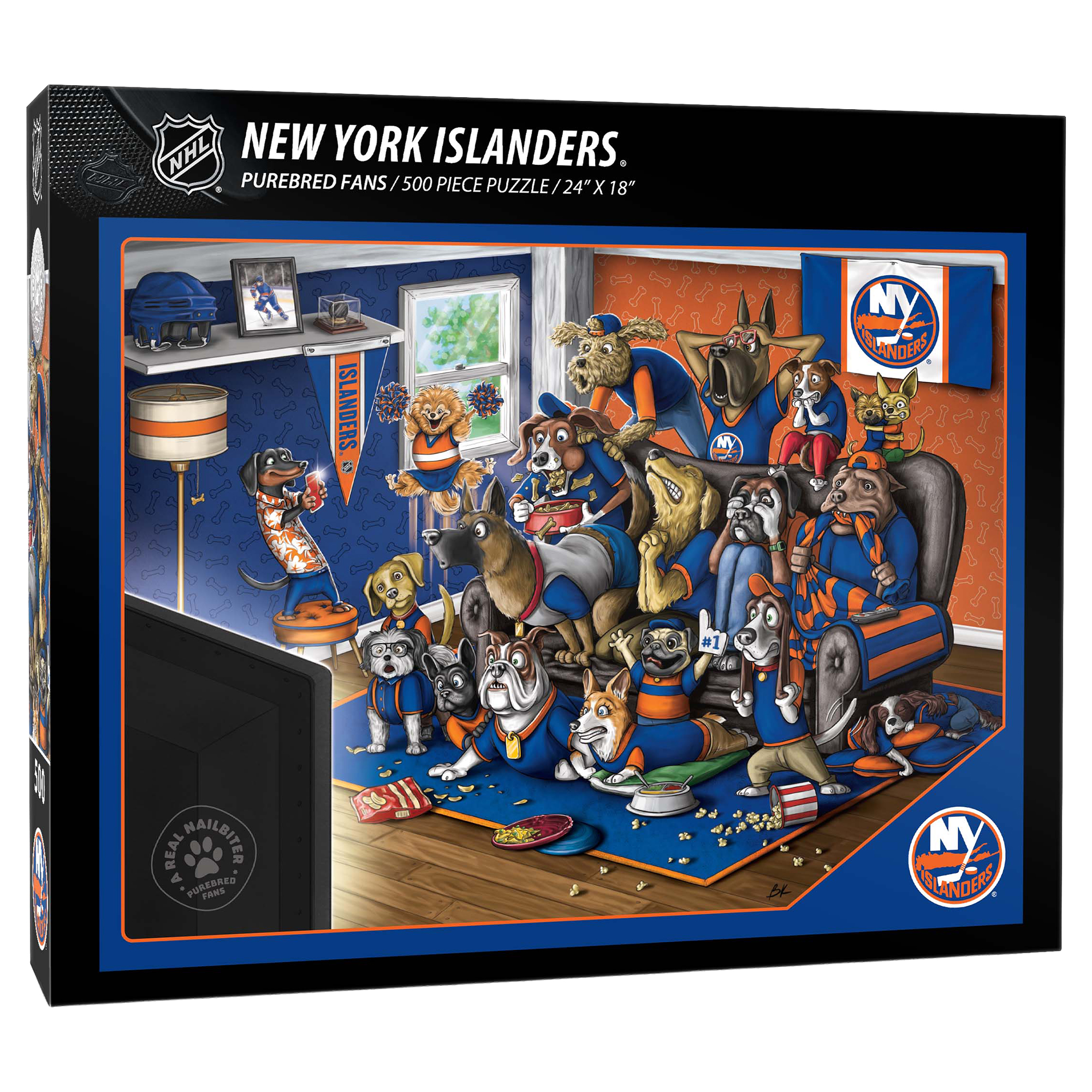 Fanpoint New York Islanders Purebred Fans 18" x 24" A Real Nailbiter 500-Piece Puzzle