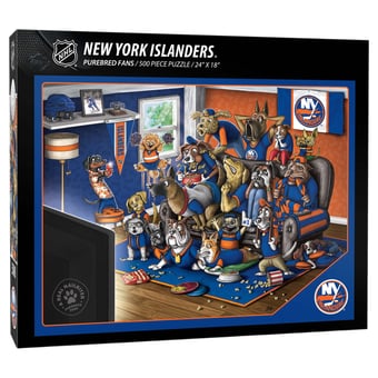 Fanpoint New York Islanders Purebred Fans 18" x 24" A Real Nailbiter 500-Piece Puzzle