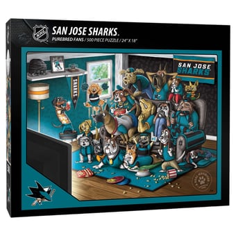 "San Jose Sharks Purebred Fans 18"" x 24"" A Real Nailbiter 500-Piece Puzzle"