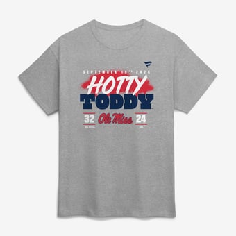 Men's Heather Gray Ole Miss Rebels vs. LSU Tigers Score T-Shirt