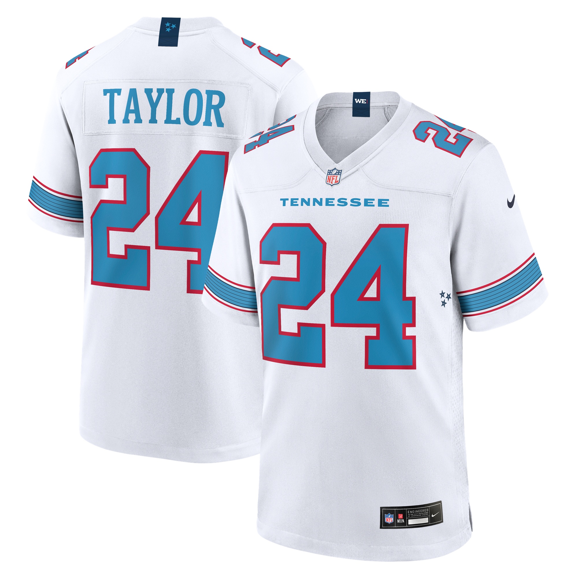 Camiseta Nike Game de la 2ª equipación del Tennessee Titans - Blanco - Alontae Taylor - Hombre