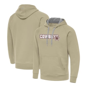 Men's Antigua Khaki Dallas Cowboys Woodland Camo Victory Hoodie