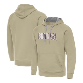 Men's Antigua Khaki Denver Broncos Woodland Camo Victory Hoodie
