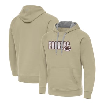 Men's Antigua Khaki Green Bay Packers Woodland Camo Victory Hoodie