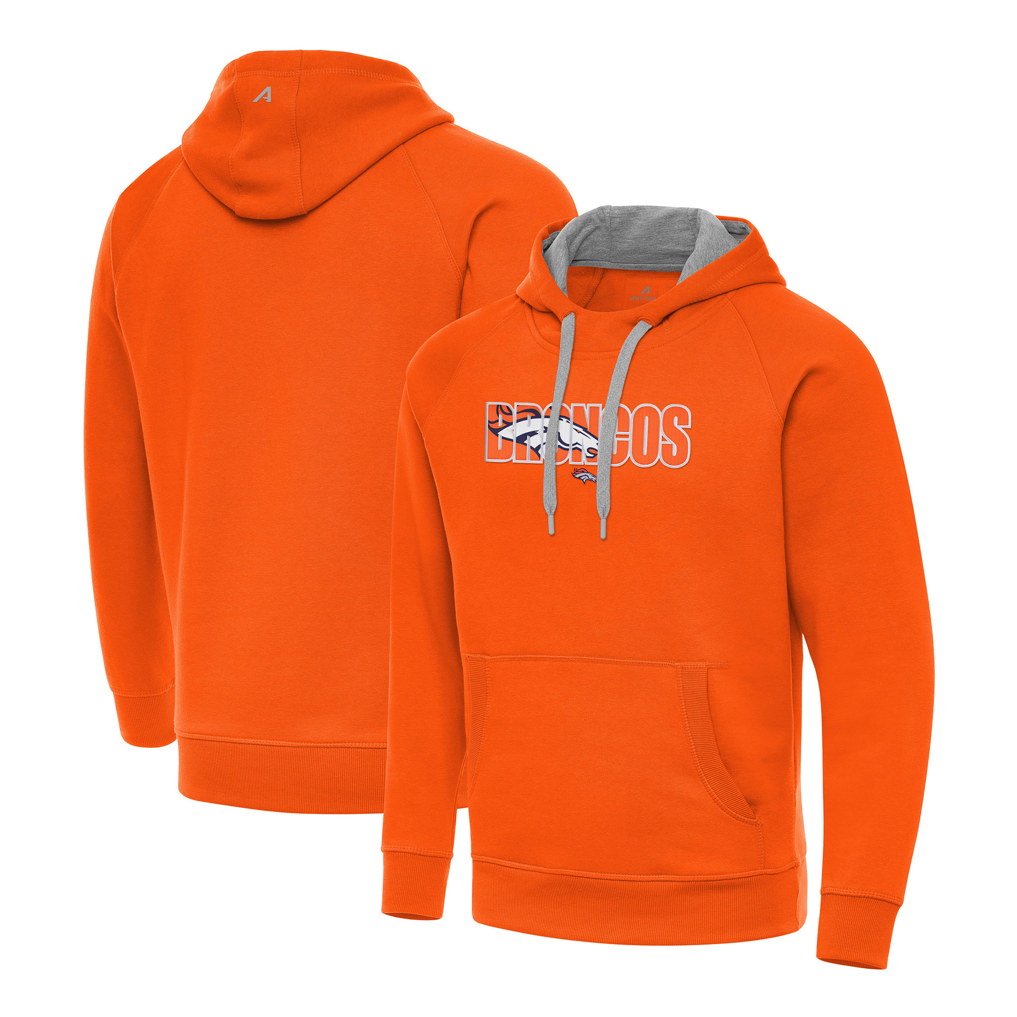 Men's Antigua Orange Denver Broncos Impact Victory Hoodie