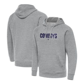 Men's Antigua Heather Gray Dallas Cowboys Impact Victory Hoodie