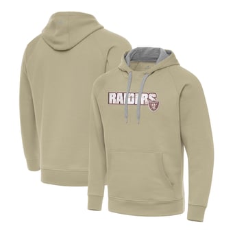 Men's Antigua Khaki Las Vegas Raiders Woodland Camo Victory Hoodie