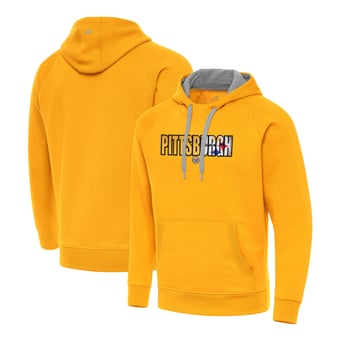 Men's Antigua Gold Pittsburgh Steelers Impact Victory Hoodie