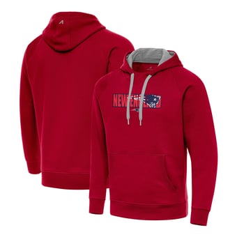 Men's Antigua Red New England Patriots Impact Victory Hoodie
