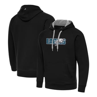 Men's Antigua Black Philadelphia Eagles Impact Victory Hoodie