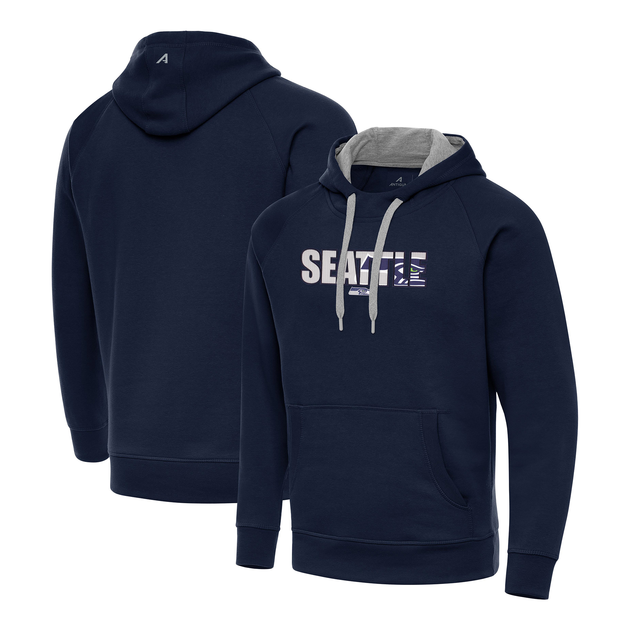 Men's Antigua College Navy Seattle Seahawks Impact Victory Hoodie