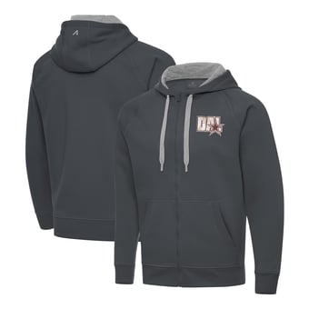 Men's Antigua Charcoal Dallas Cowboys Woodland Camo Victory Full-Zip Hoodie