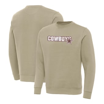 Men's Antigua Khaki Dallas Cowboys Woodland Camo Victory Sweatshirt