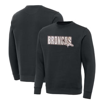 Men's Antigua Charcoal Denver Broncos Woodland Camo Victory Sweatshirt