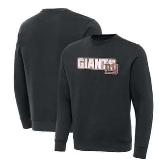 Men's Antigua Charcoal New York Giants Woodland Camo Victory Sweatshirt