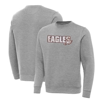 Men's Antigua Heather Gray Philadelphia Eagles Woodland Camo Victory Sweatshirt