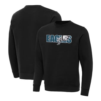 Men's Antigua Black Philadelphia Eagles Impact Victory Sweatshirt