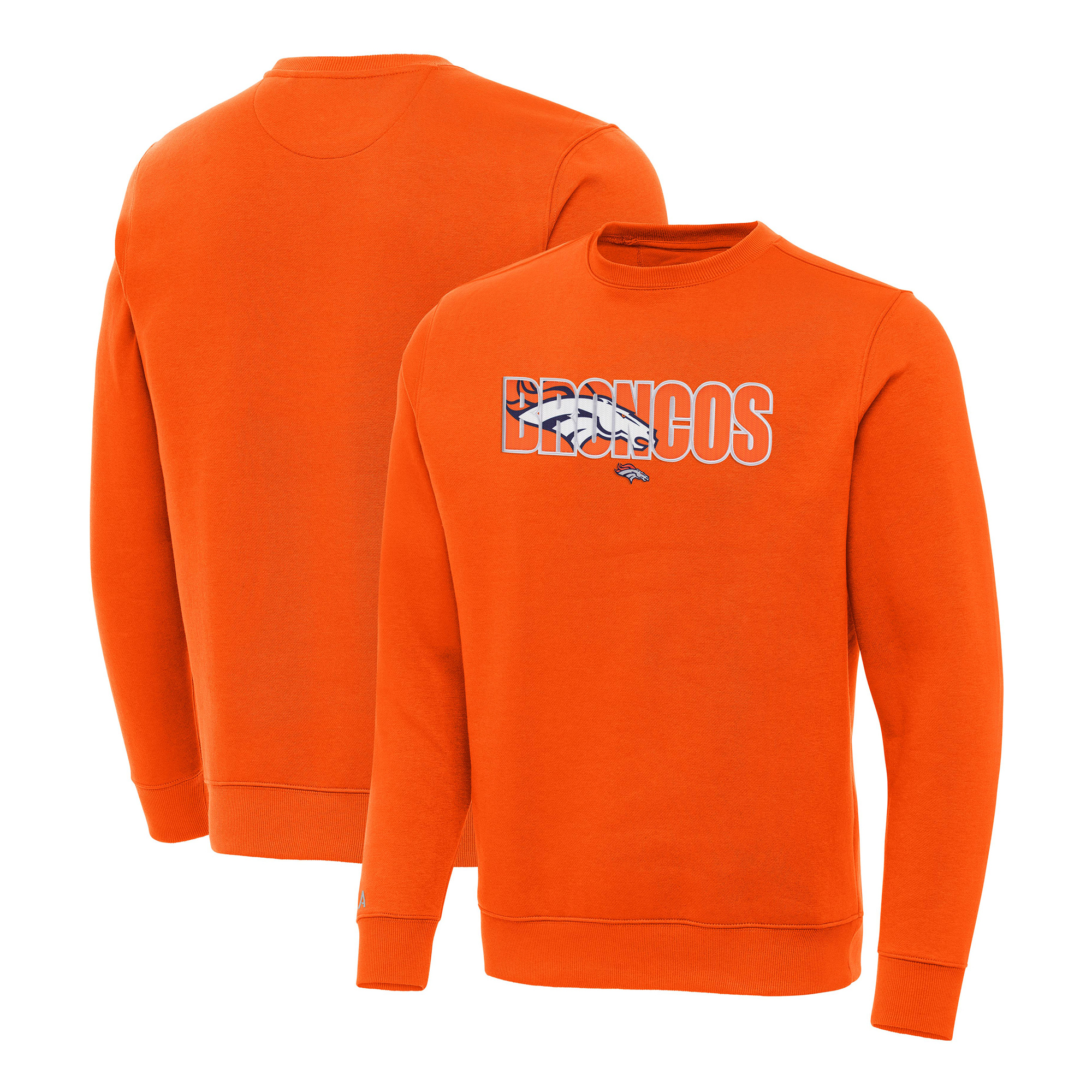 Men's Antigua Orange Denver Broncos Impact Victory Sweatshirt
