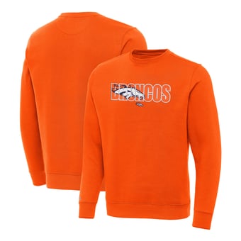 Men's Antigua Orange Denver Broncos Impact Victory Sweatshirt