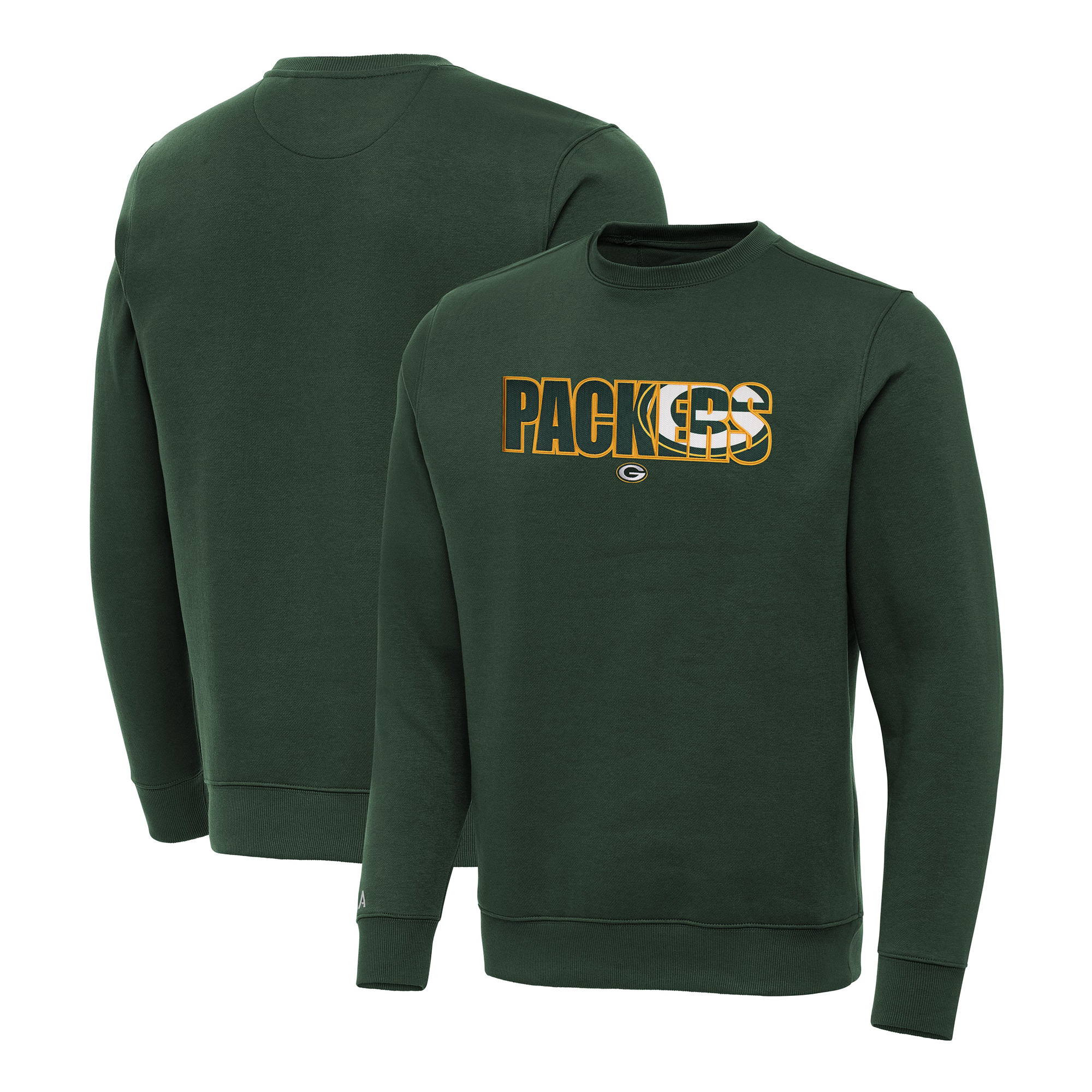 Men's Antigua Hunter Green Green Bay Packers Impact Victory Sweatshirt
