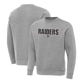 Men's Antigua Heather Gray Las Vegas Raiders Impact Victory Sweatshirt