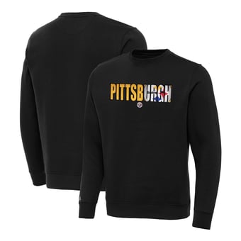 Men's Antigua Black Pittsburgh Steelers Impact Victory Sweatshirt