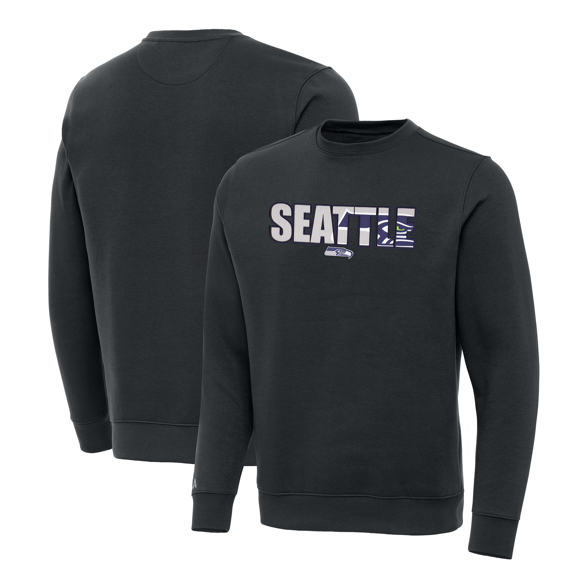 Men's Antigua Charcoal Seattle Seahawks Impact Victory Sweatshirt