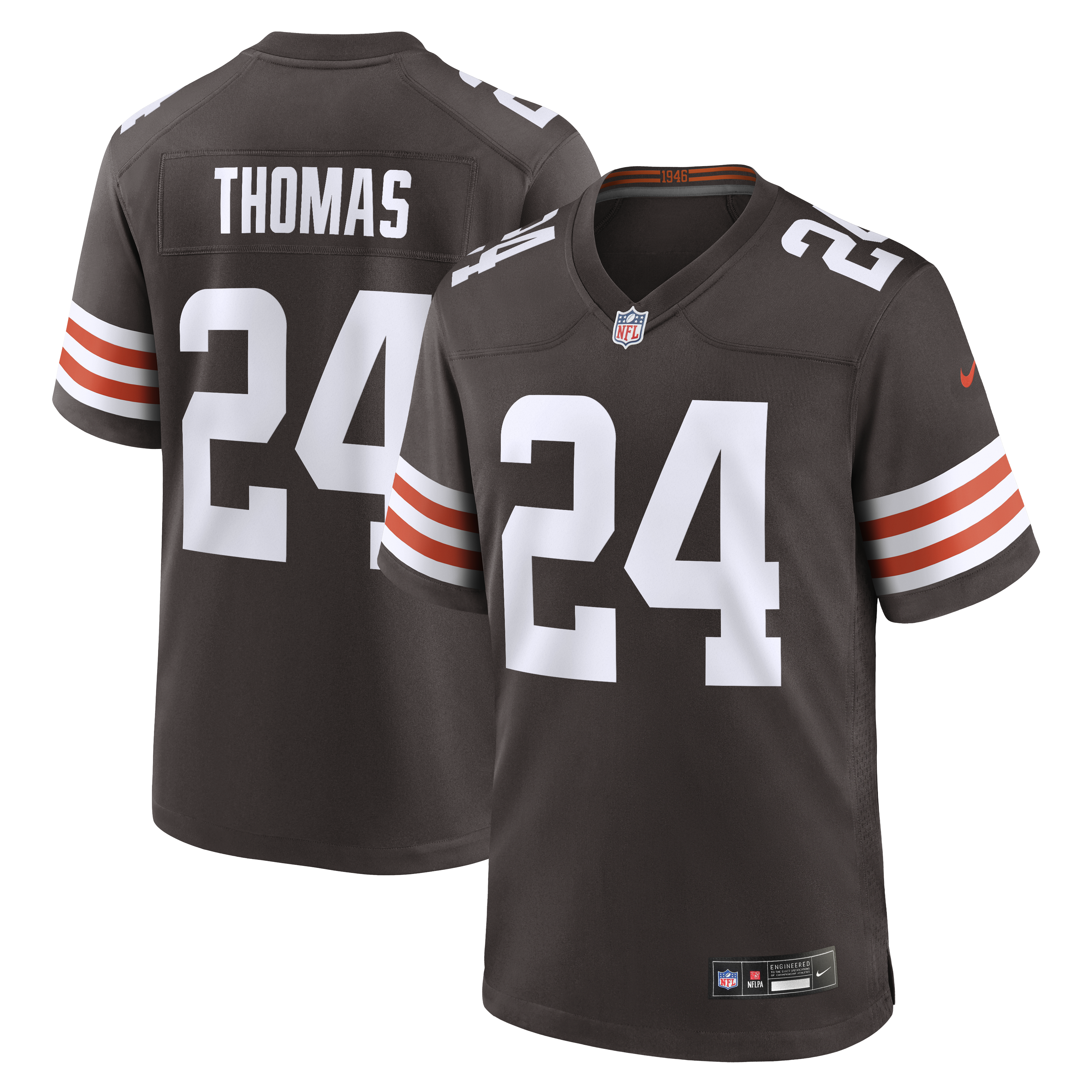 Men's Nike Daniel Thomas Brown Cleveland Browns Team Game Jersey