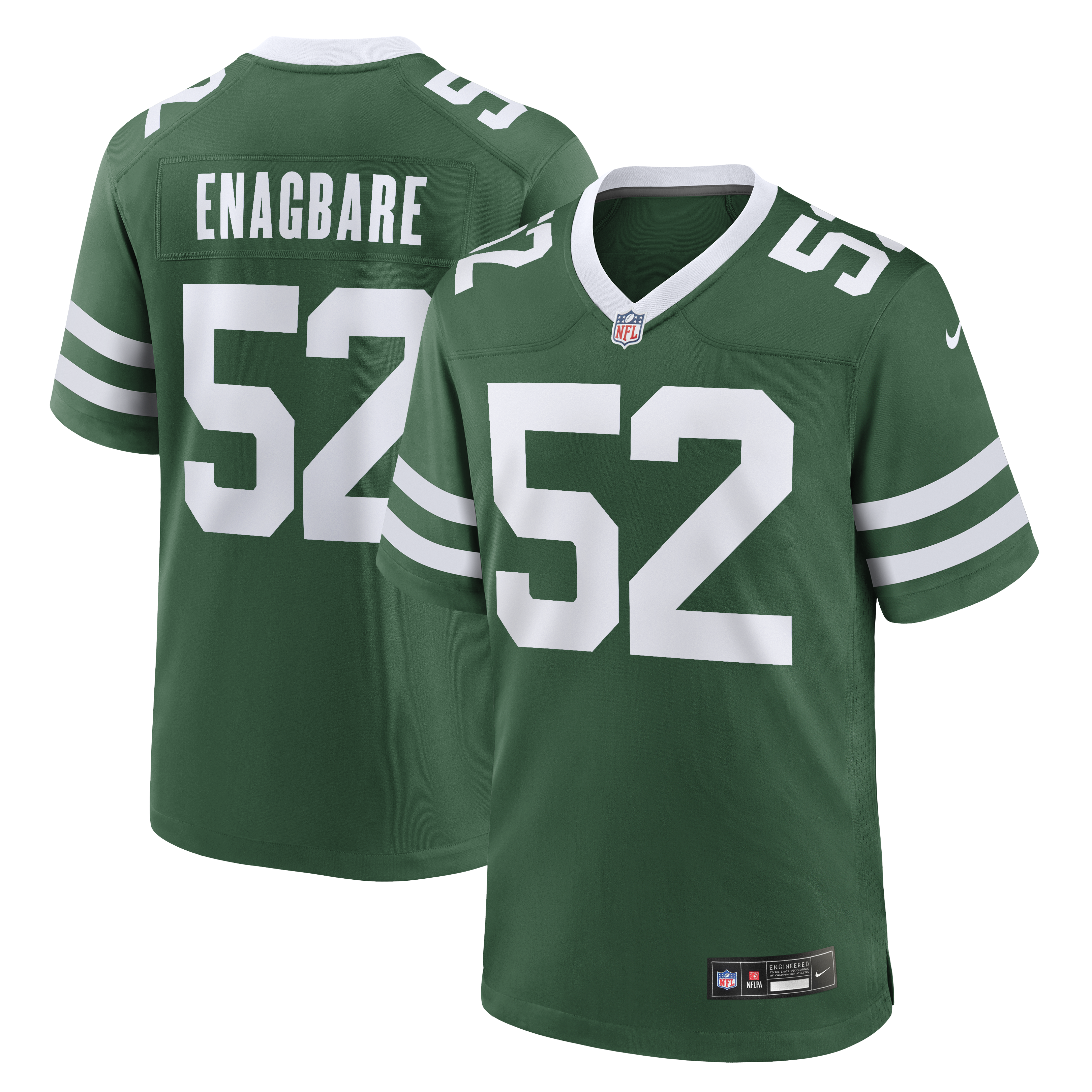 Men's Nike Kingsley Enagbare Legacy Green New York Jets Team Game Jersey