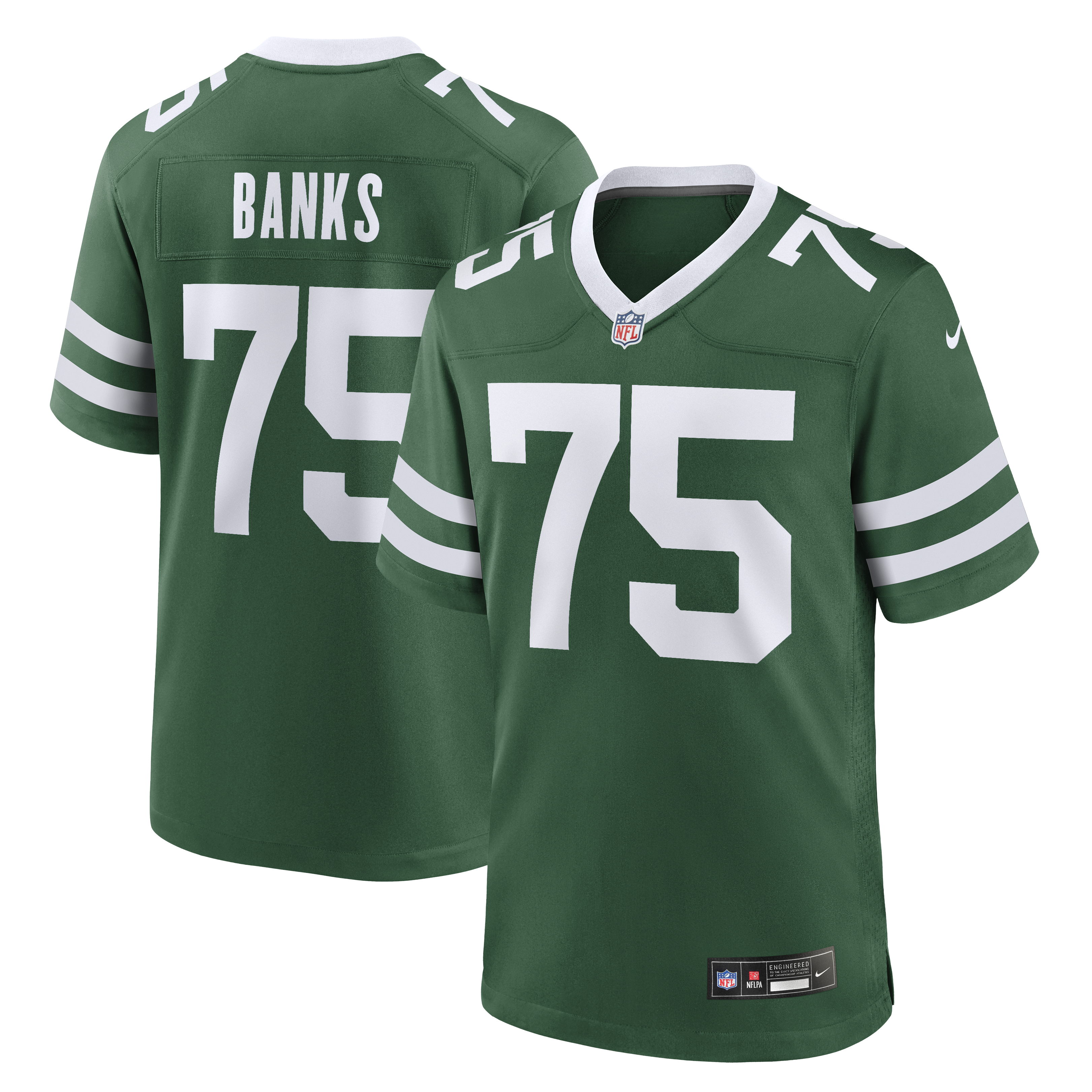 Men's Nike Brant Banks Legacy Green New York Jets Team Game Jersey