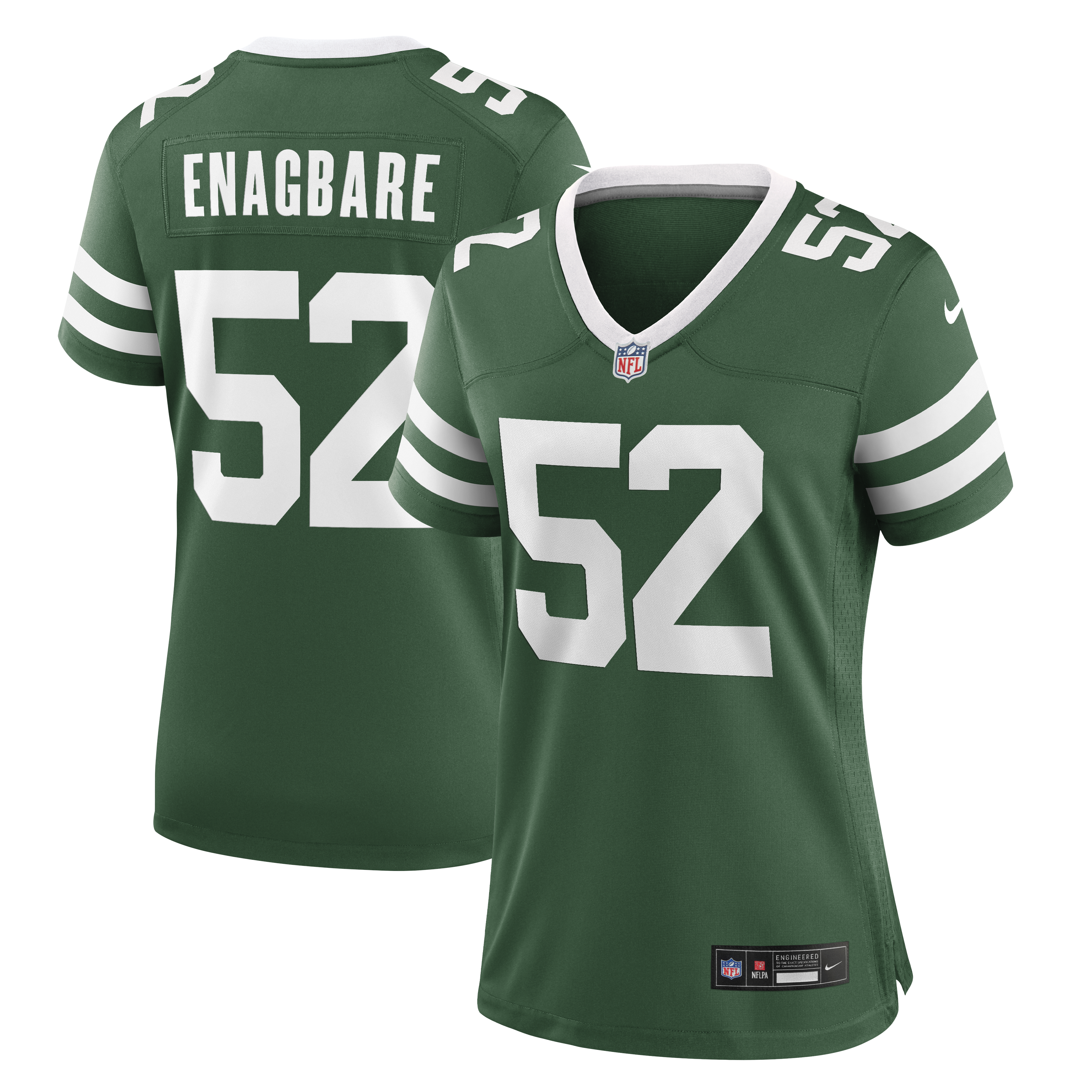 Women's Nike Kingsley Enagbare Legacy Green New York Jets Team Game Jersey