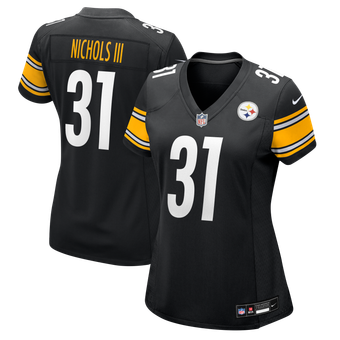 Women's Nike Lew Nichols III Black Pittsburgh Steelers Team Game Jersey