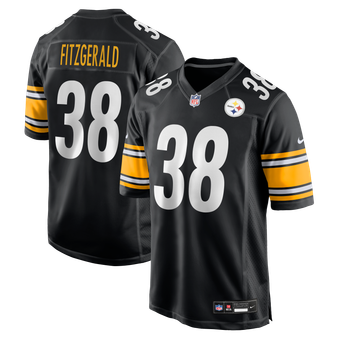 Men's Nike Bishop Fitzgerald Black Pittsburgh Steelers Team Game Jersey