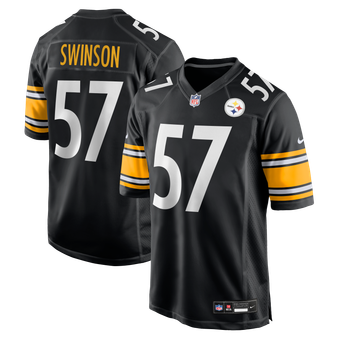 Men's Nike Bradyn Swinson Black Pittsburgh Steelers Team Game Jersey