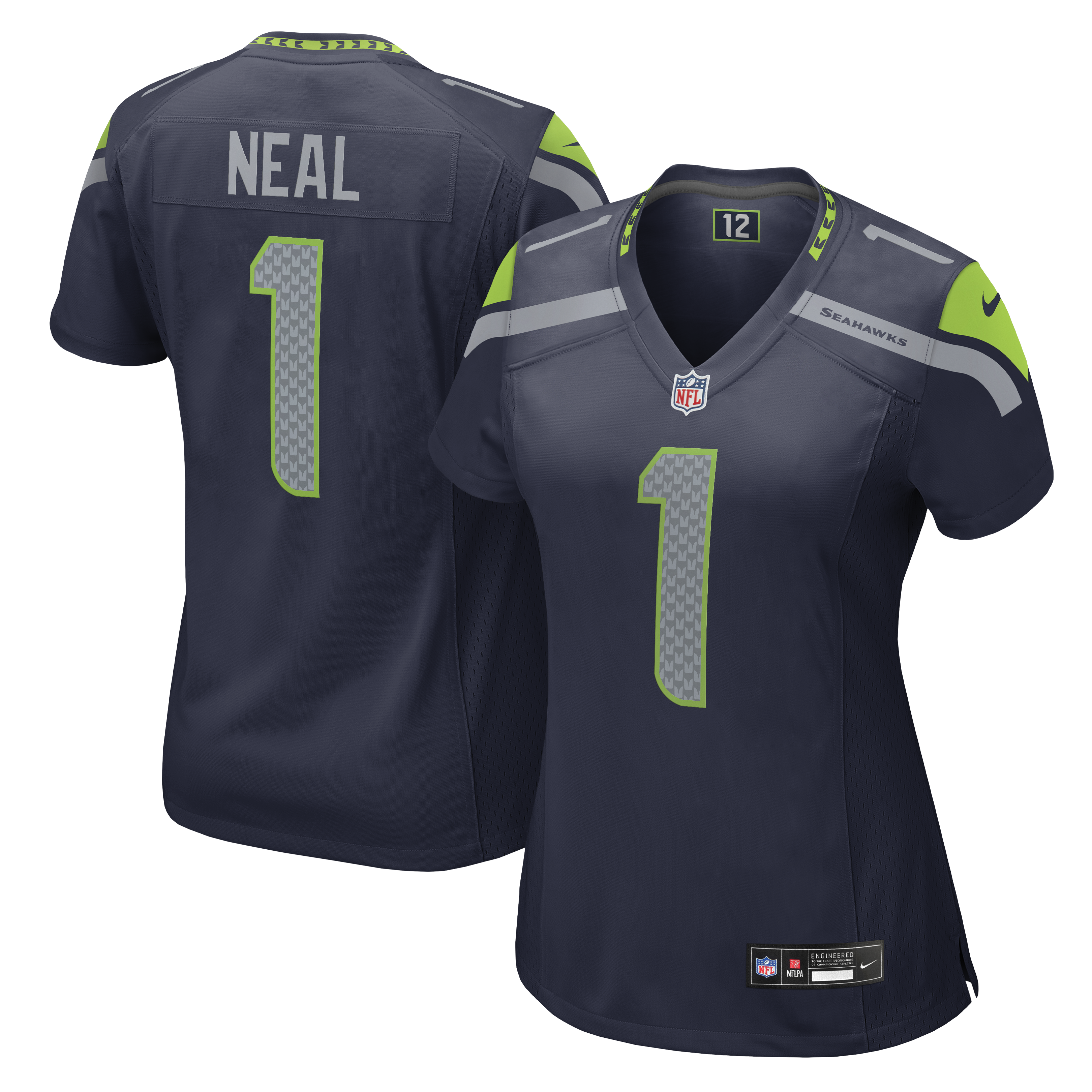 Women's Nike Julian Neal College Navy Seattle Seahawks Team Game Jersey