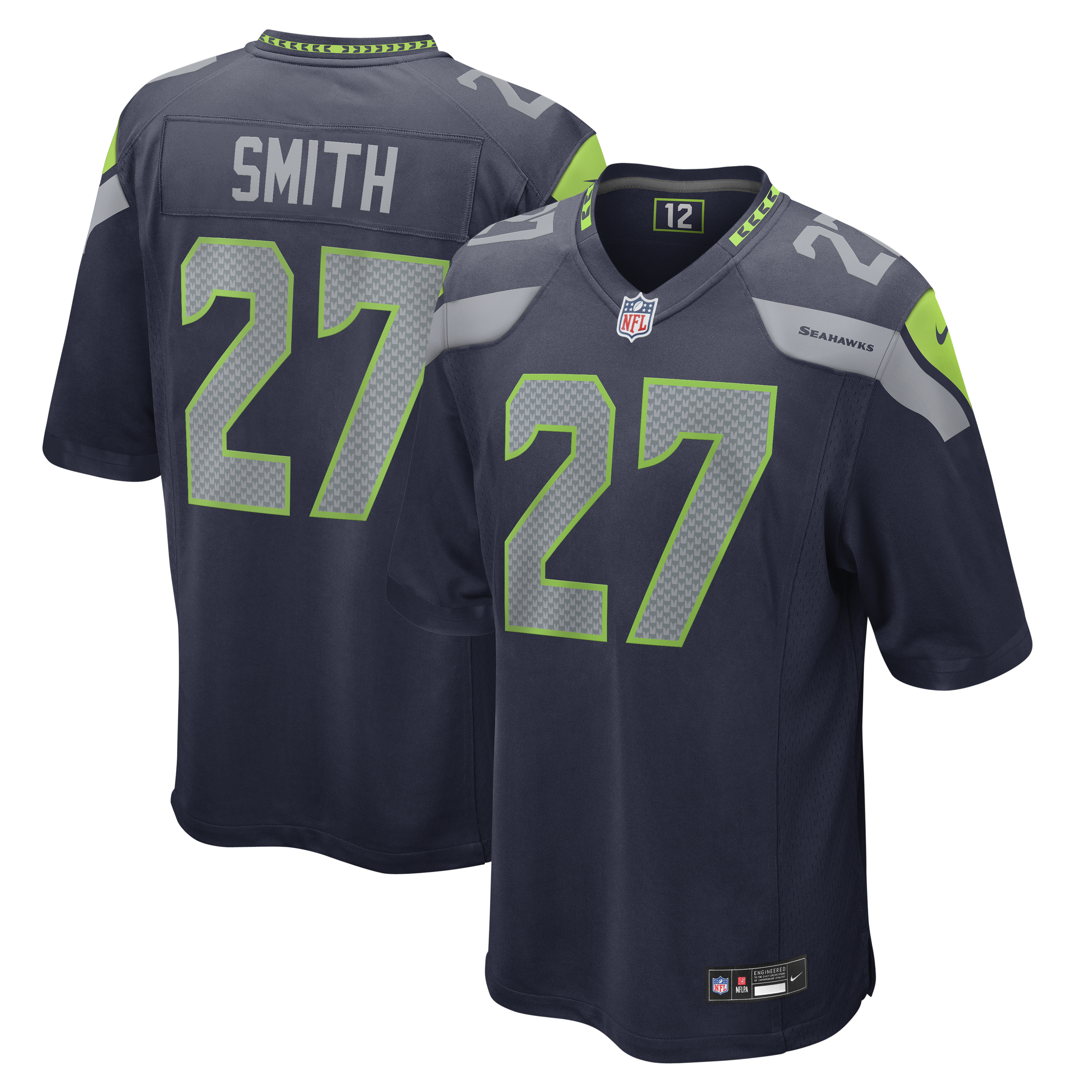 Men's Nike Avery Smith College Navy Seattle Seahawks Team Game Jersey
